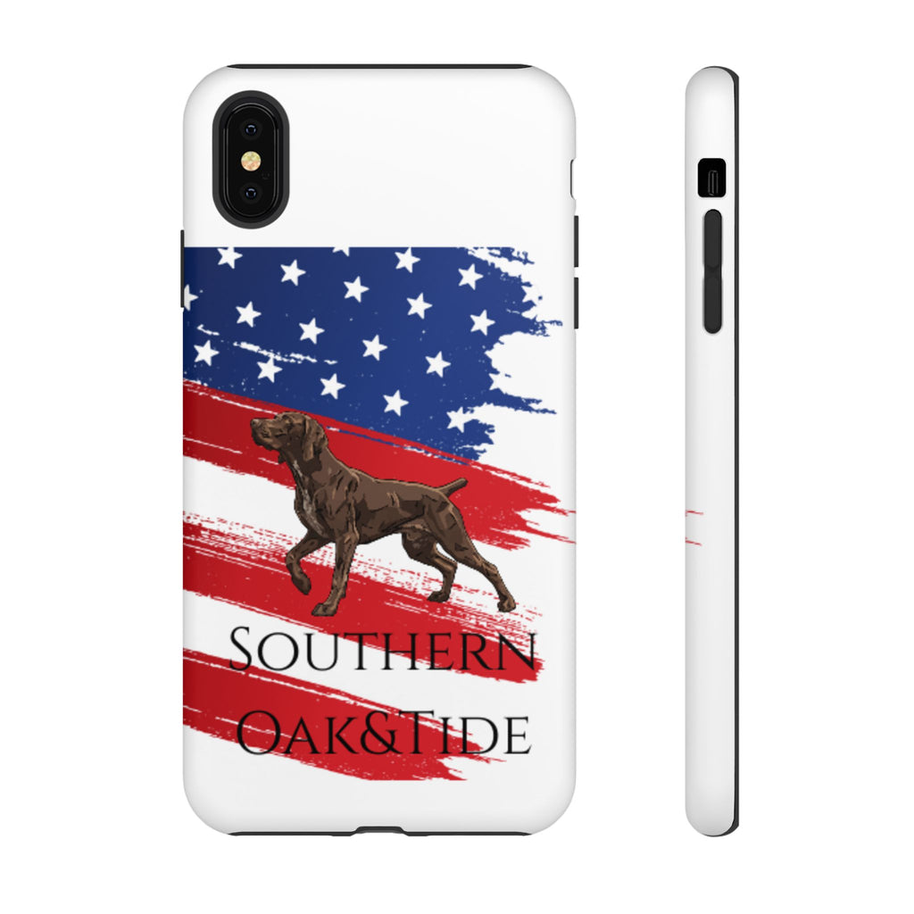 American Flag Pointer Dog phone case | Tough Cases