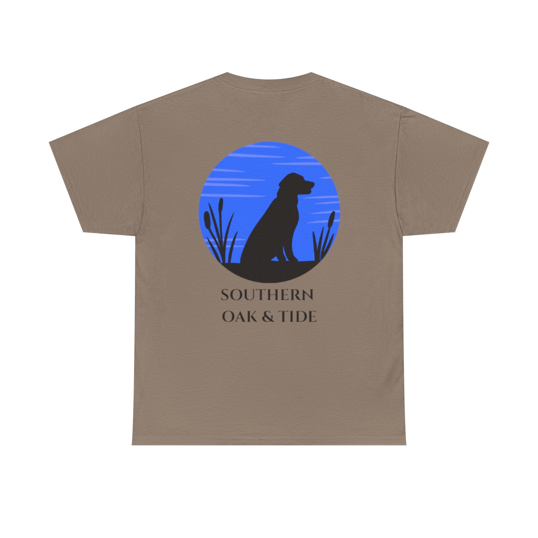 Unisex Heavy Cotton Tee(dog in sunset)