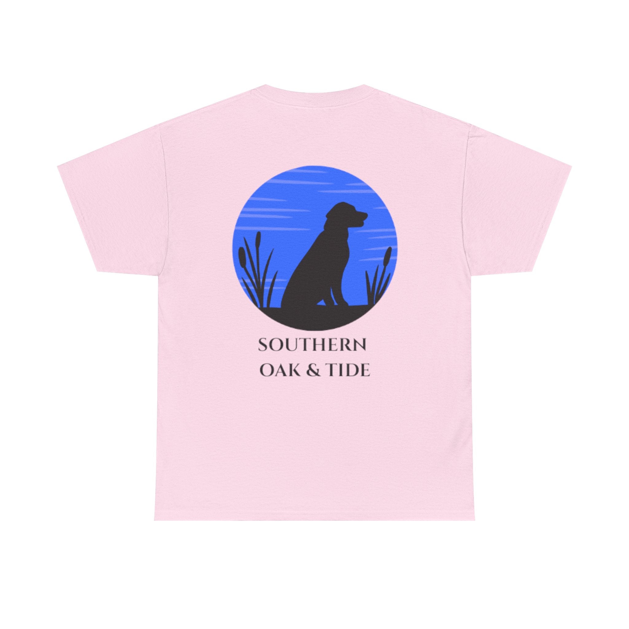 Unisex Heavy Cotton Tee(dog in sunset)