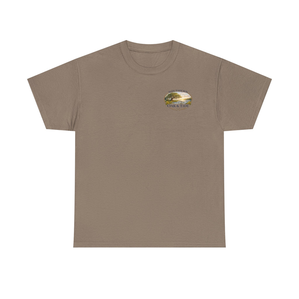Unisex Heavy Cotton Tee(American flag with duck & dog)