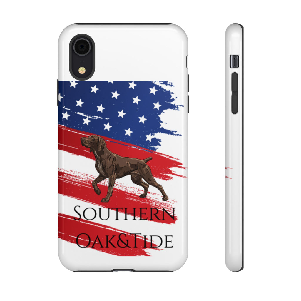 American Flag Pointer Dog phone case | Tough Cases
