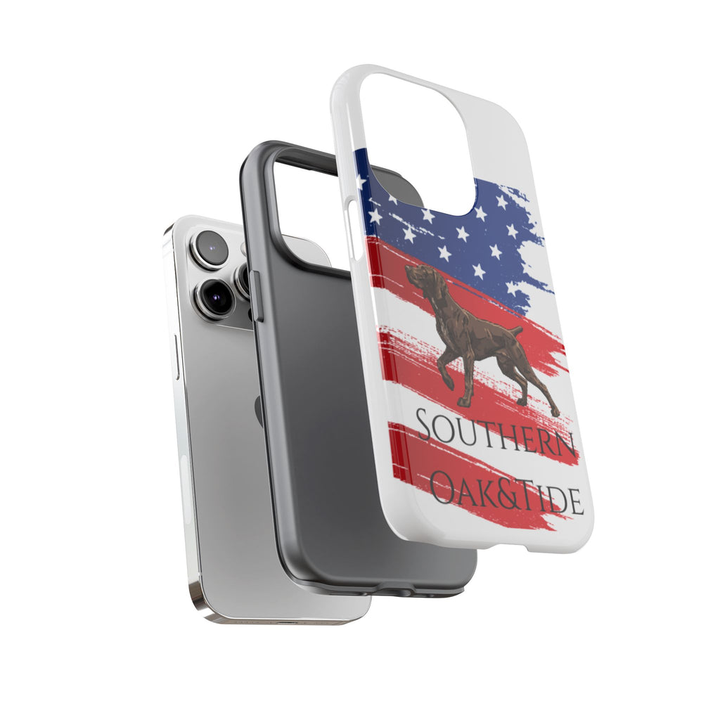 American Flag Pointer Dog phone case | Tough Cases