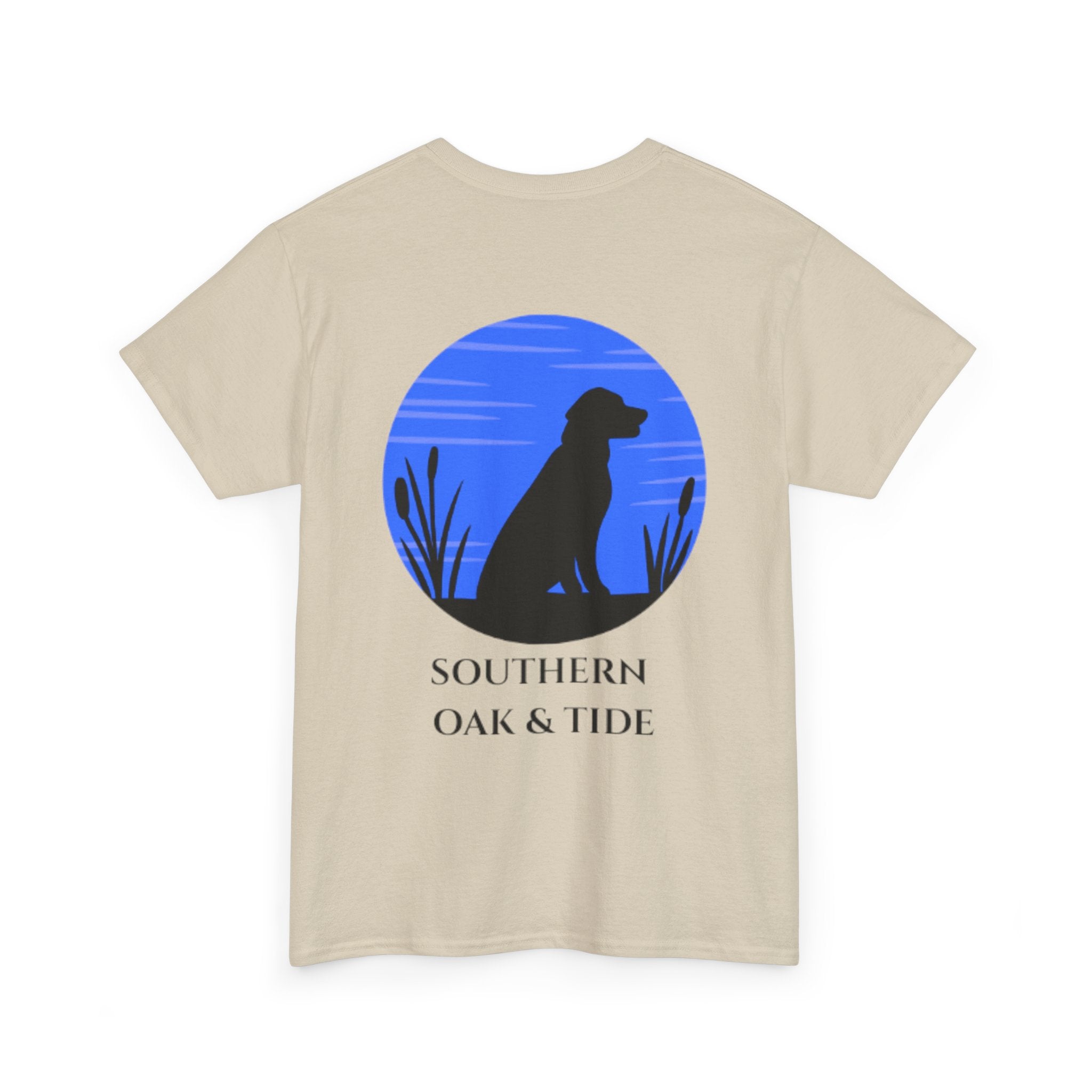 Unisex Heavy Cotton Tee(dog in sunset)