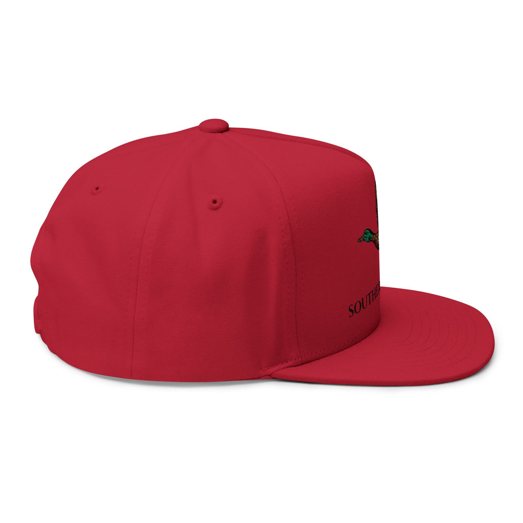 Duck Embroidered Flat Bill Cap — Southern Oak & Tide Logo