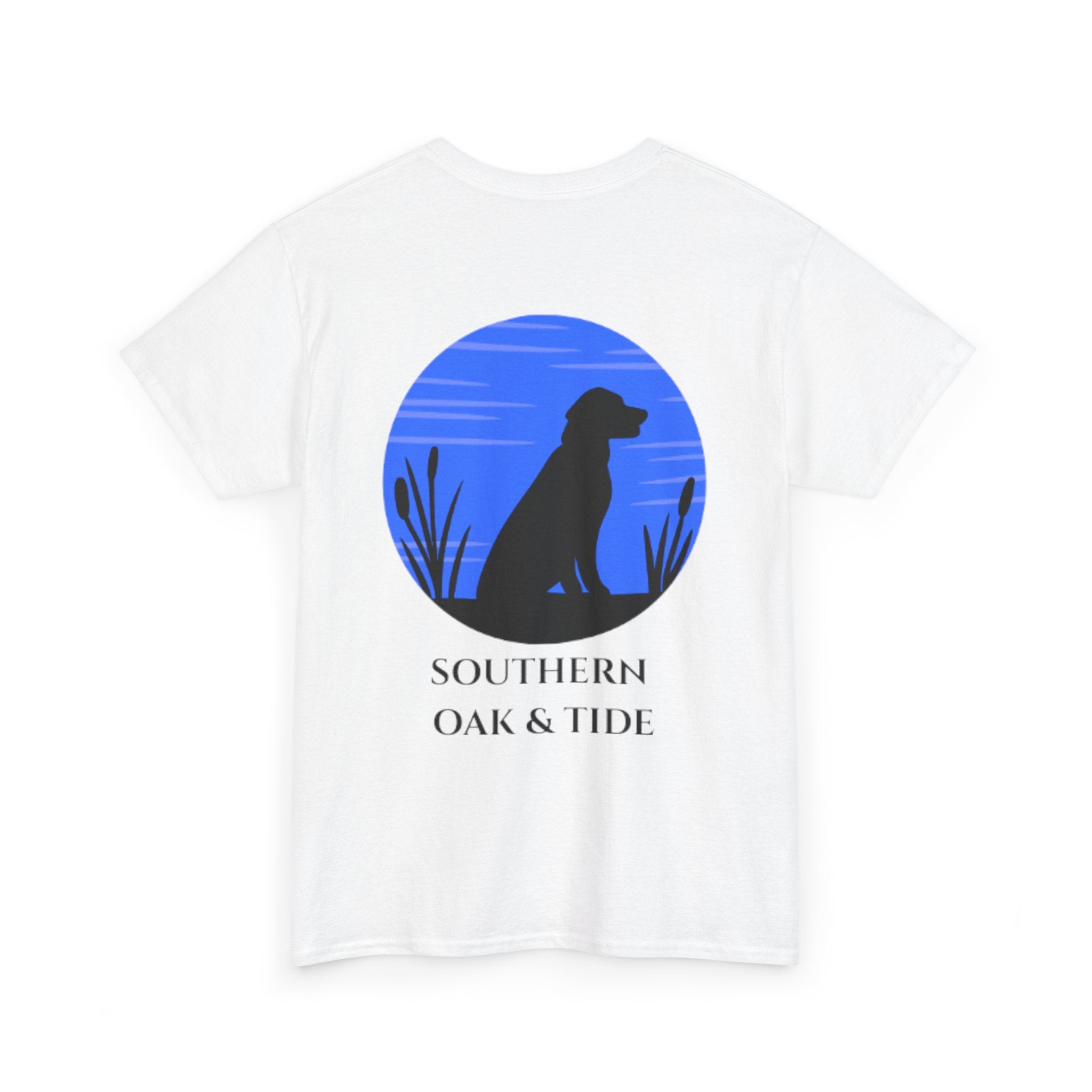 Unisex Heavy Cotton Tee(dog in sunset)