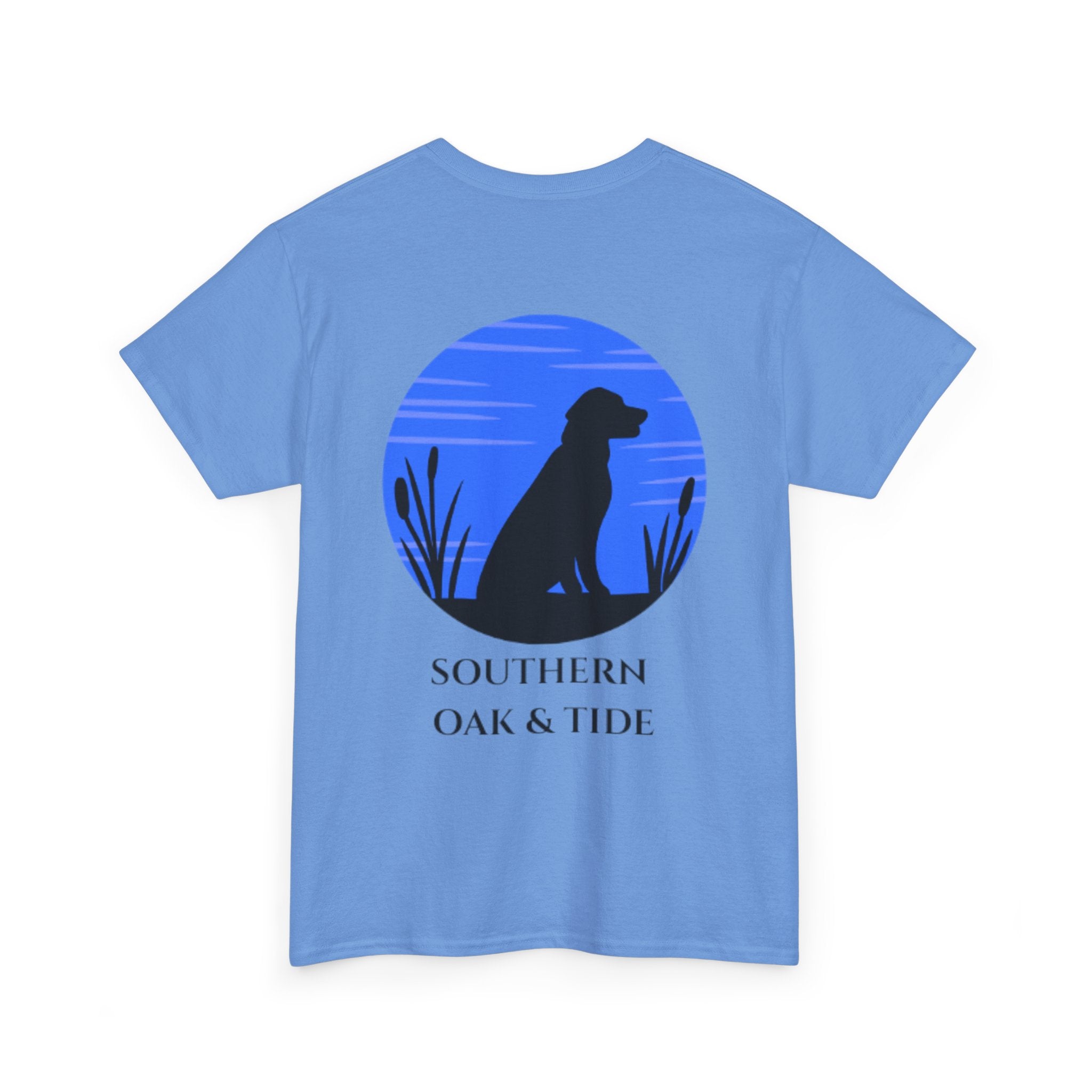 Unisex Heavy Cotton Tee(dog in sunset)