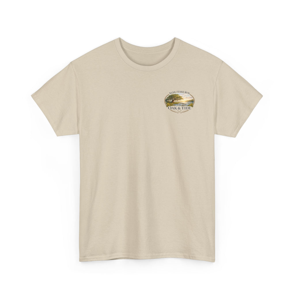 Unisex Heavy Cotton Tee(dog in sunset)