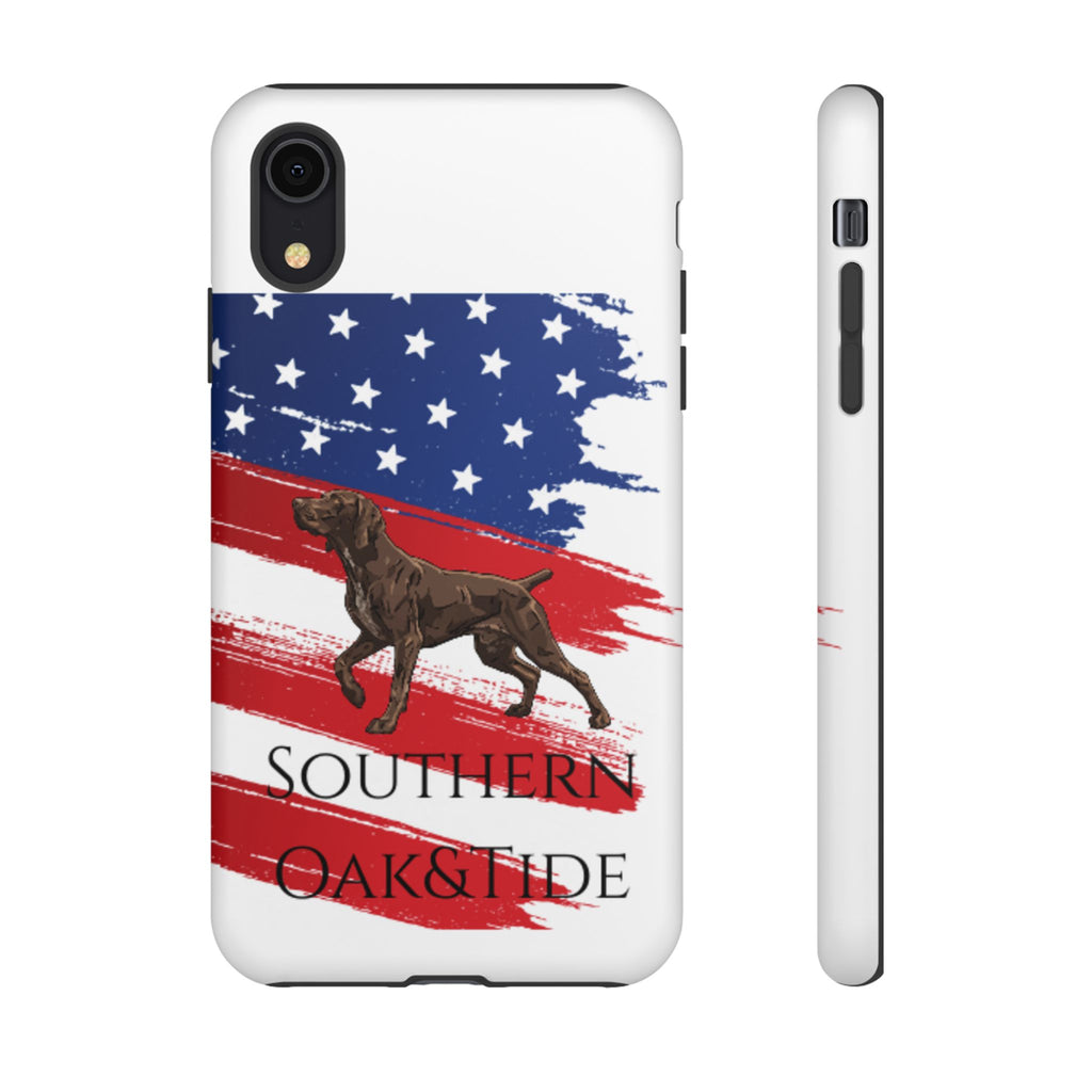 American Flag Pointer Dog phone case | Tough Cases
