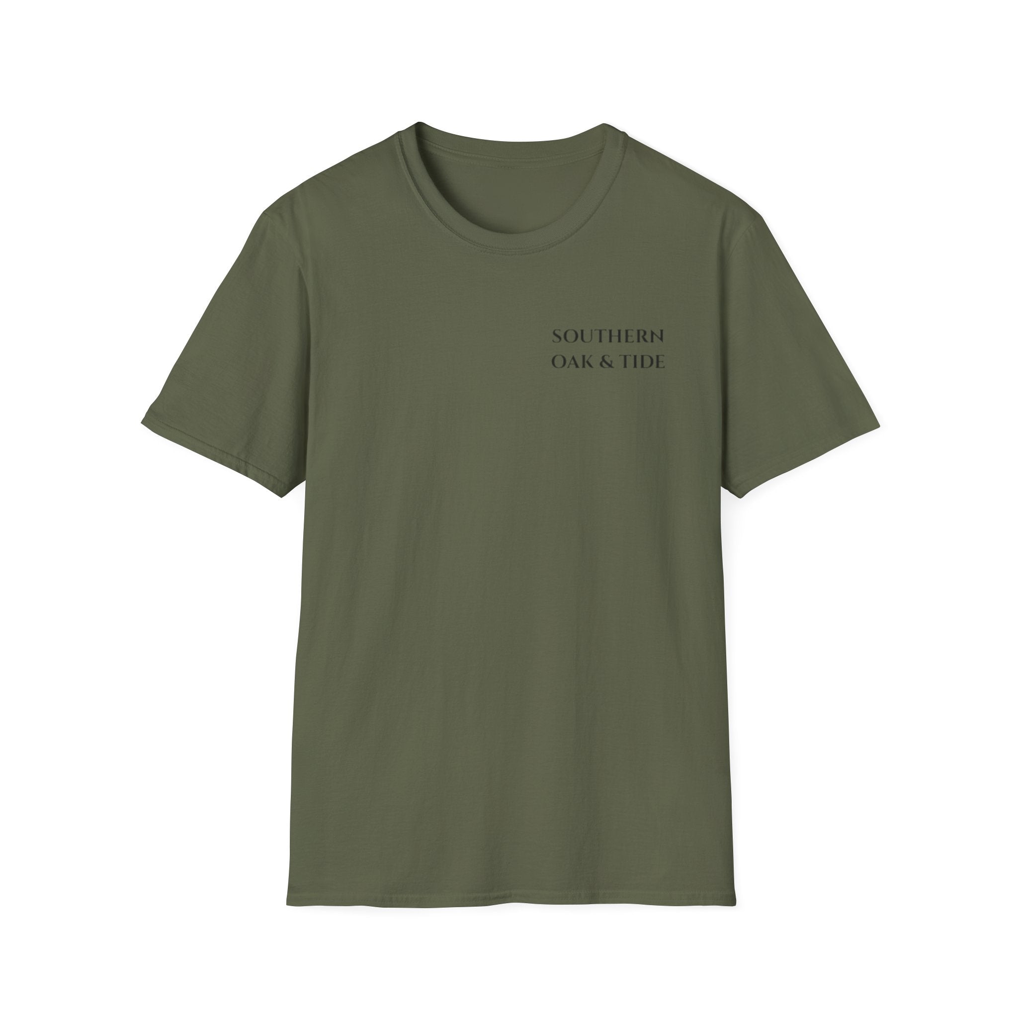 Patriotic Hunting Dog T-Shirt – “Southern Oak & Tide” USA Flag Tee