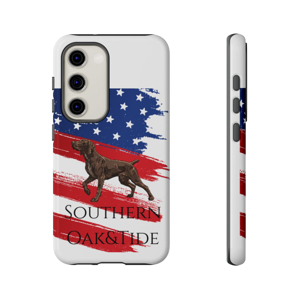 American Flag Pointer Dog phone case | Tough Cases