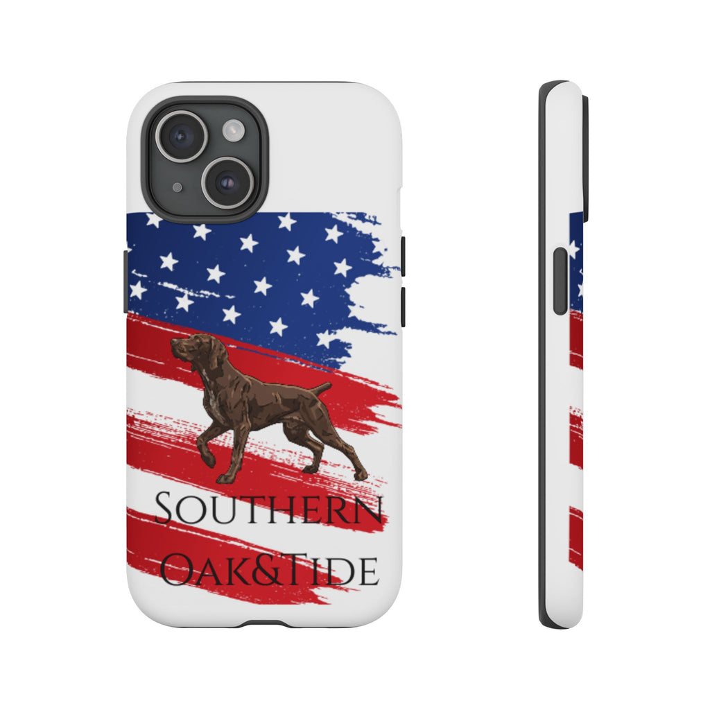 American Flag Pointer Dog phone case | Tough Cases