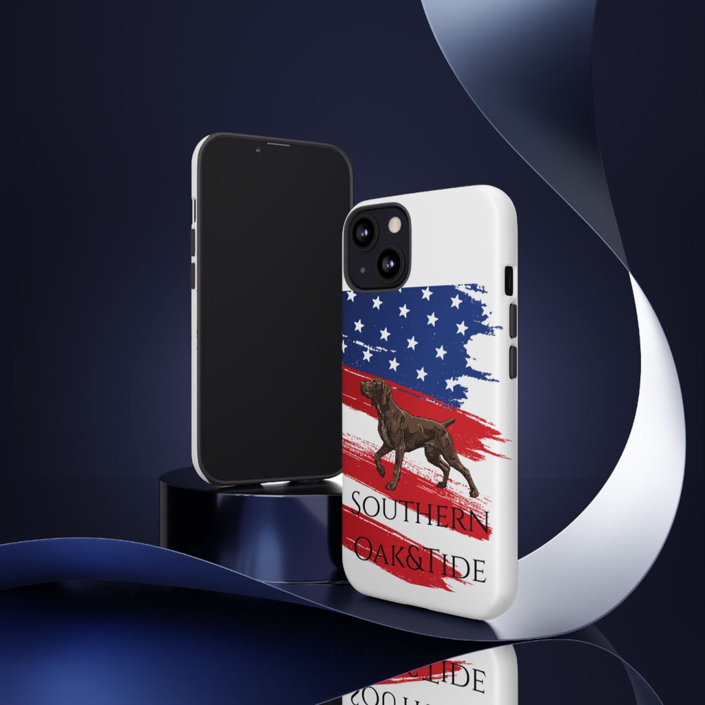 American Flag Pointer Dog phone case | Tough Cases