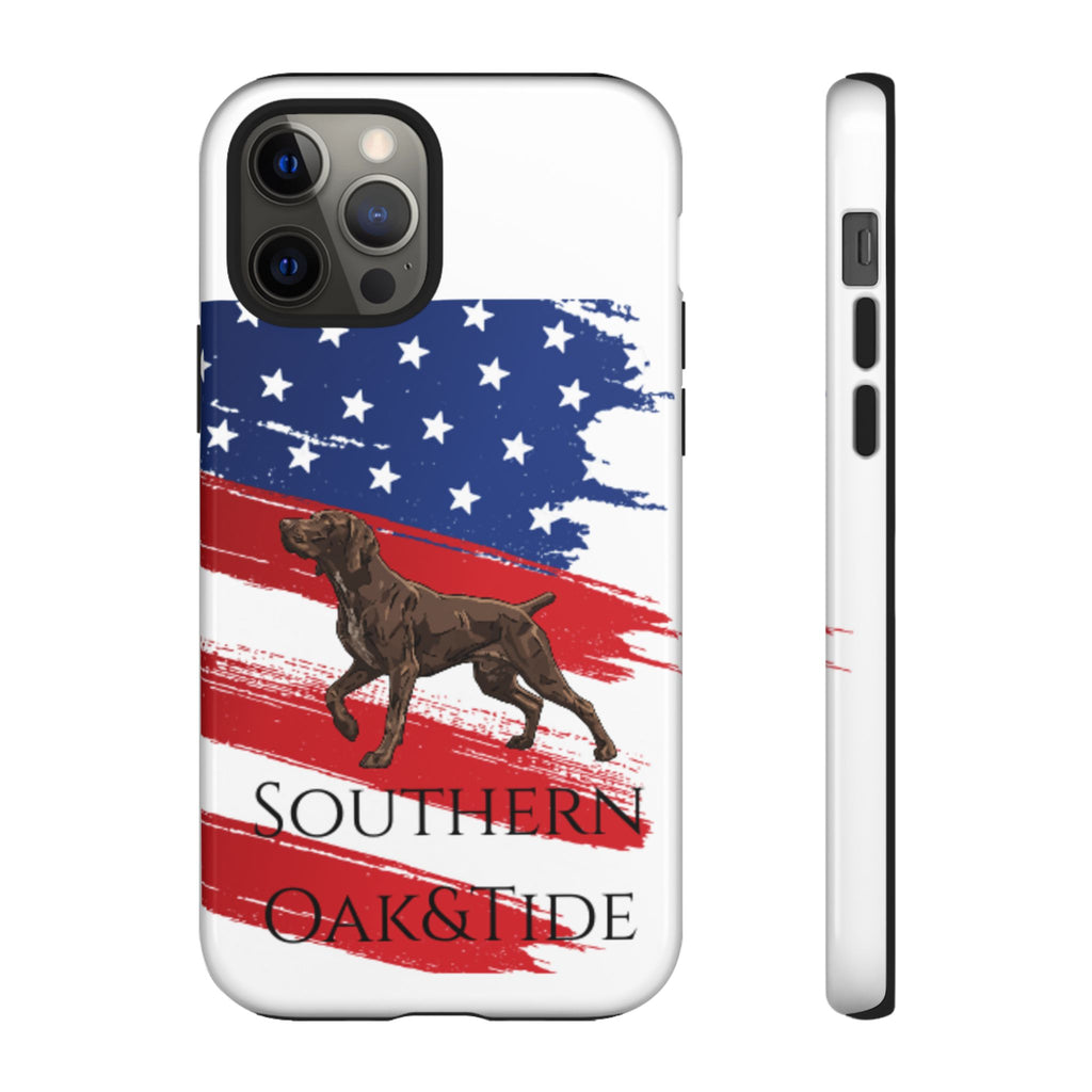 American Flag Pointer Dog phone case | Tough Cases