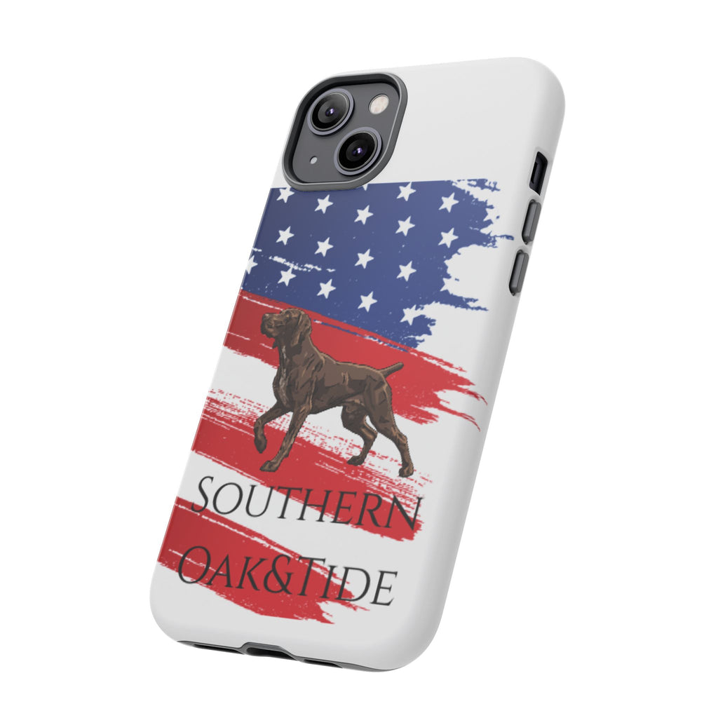 American Flag Pointer Dog phone case | Tough Cases