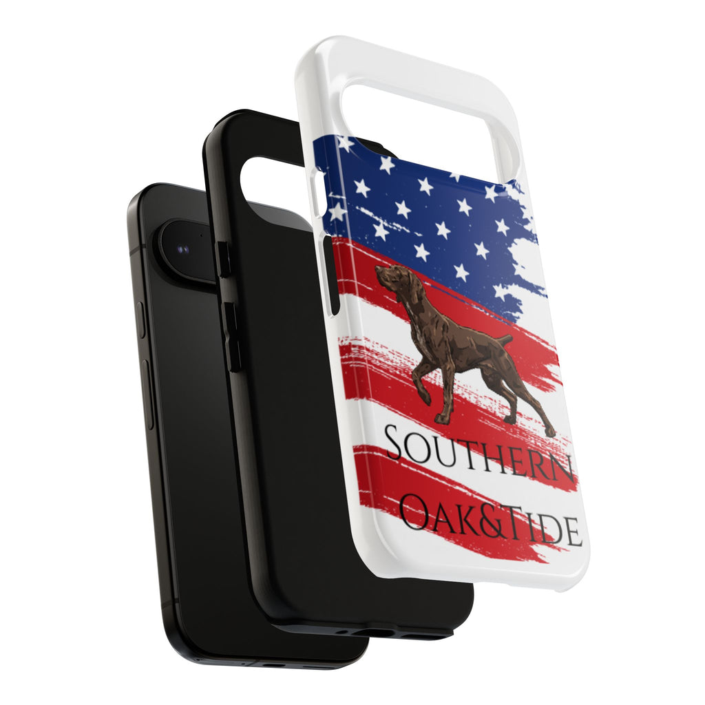 American Flag Pointer Dog phone case | Tough Cases