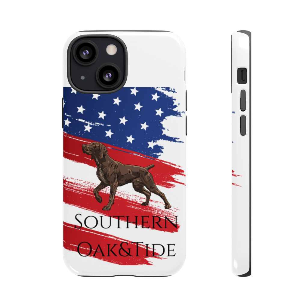 American Flag Pointer Dog phone case | Tough Cases