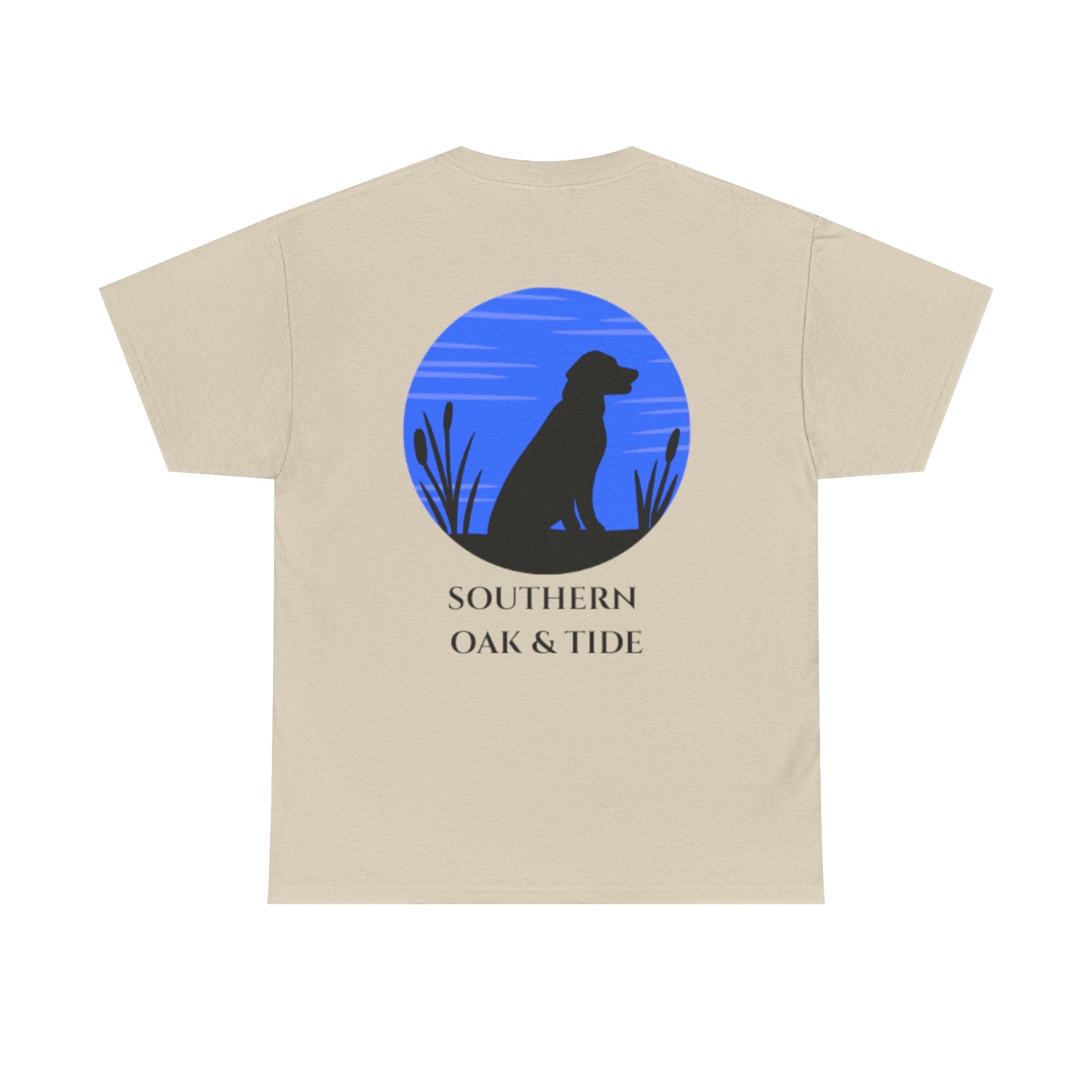 Unisex Heavy Cotton Tee(dog in sunset)