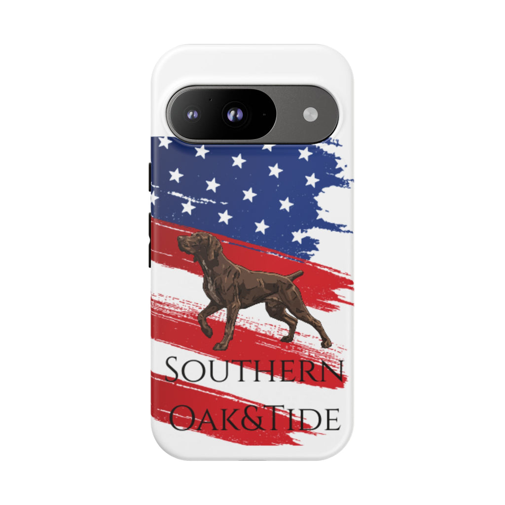 American Flag Pointer Dog phone case | Tough Cases