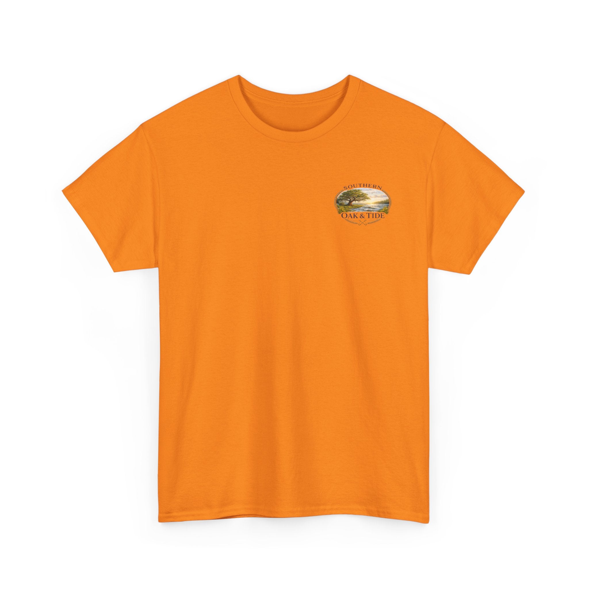 Unisex Heavy Cotton Tee(deer jumping across stream)