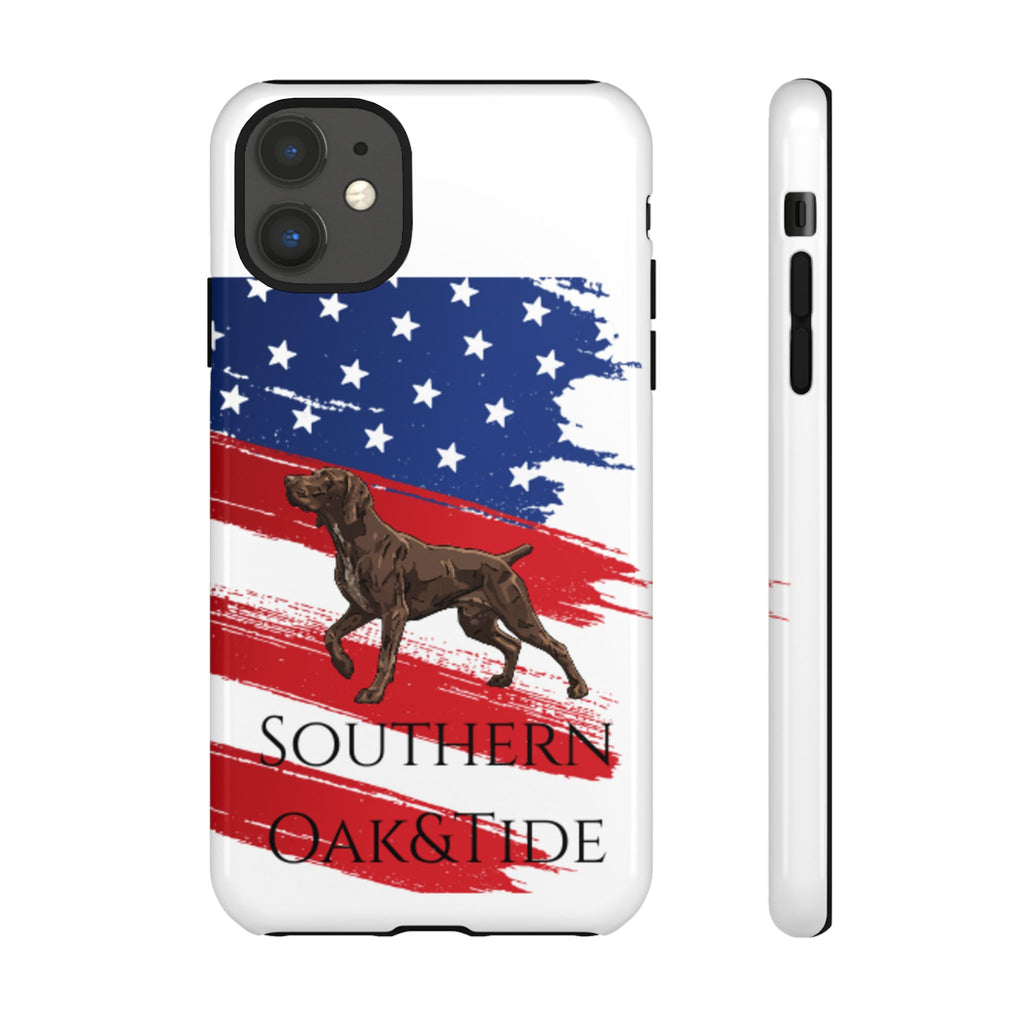 American Flag Pointer Dog phone case | Tough Cases