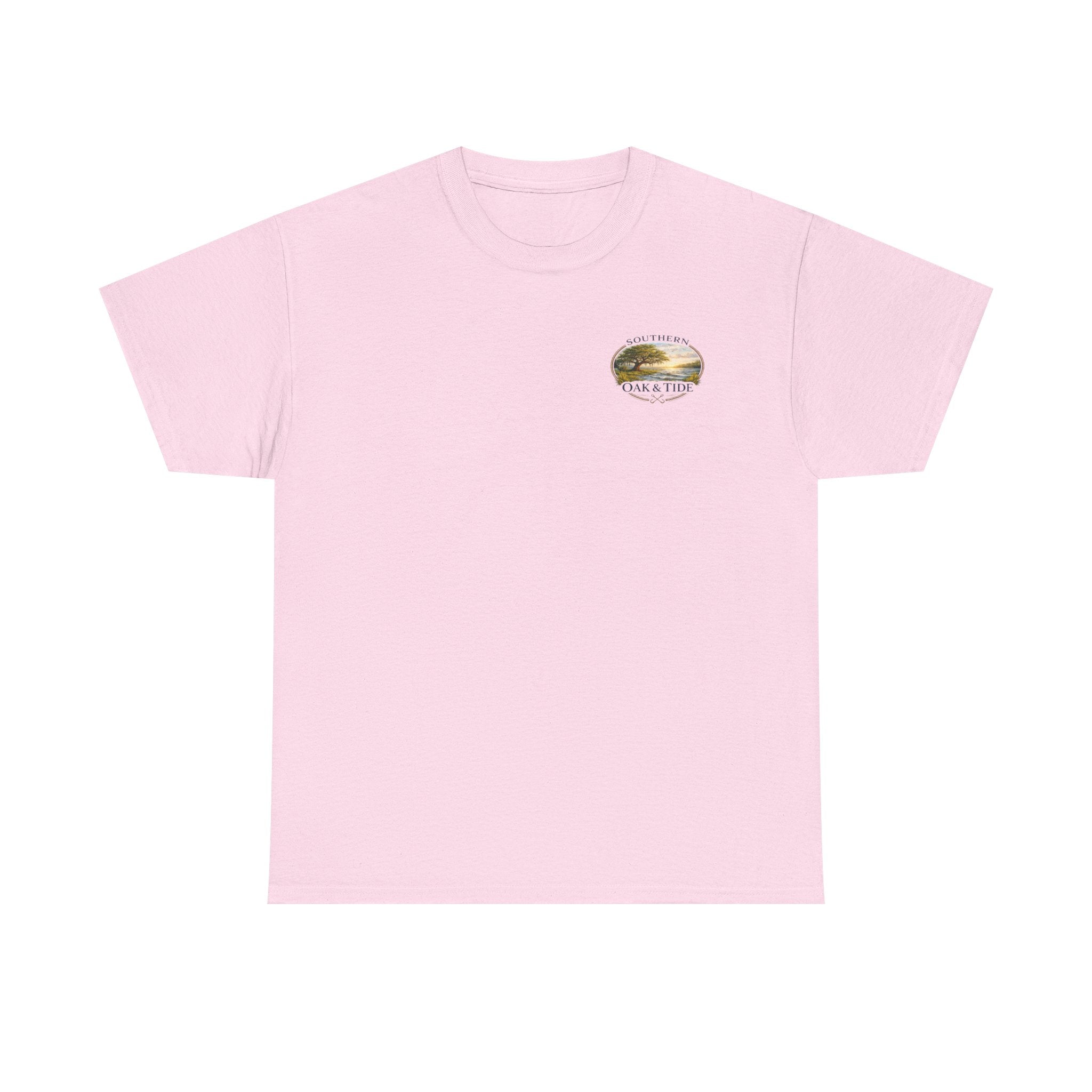 Unisex Heavy Cotton Tee(deer jumping across stream)