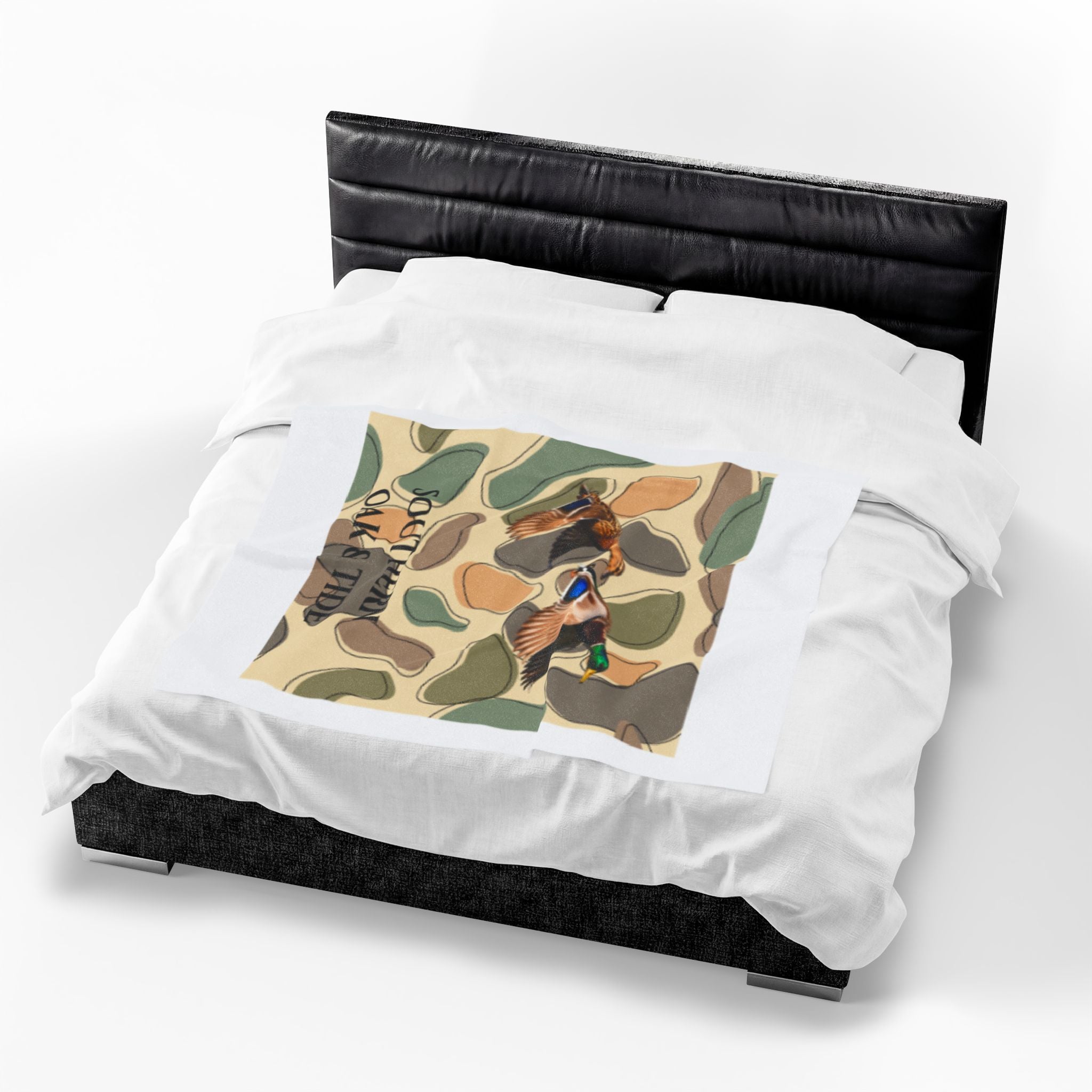 Mallard Ducks Camouflage Velveteen Plush Blanket | Southern Oak & Tide